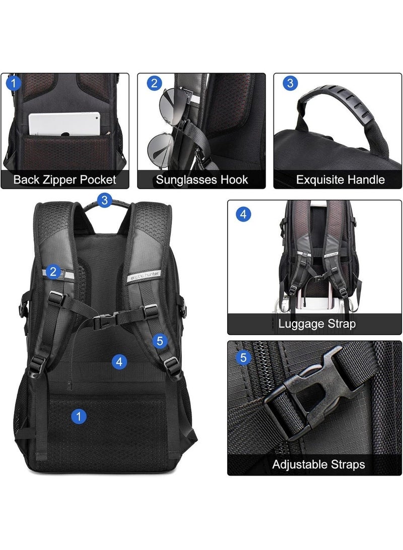 أركتيك هانتر حقيبة ظهر أركتيك هانتر لأجهزة الكمبيوتر المحمولة مقاس 15.6 بوصة مع جيب للأجهزة اللوحية ومنفذ شحن USB. - Image 5